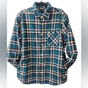 Wesc Oden Flannel Teal Plaid Jacket Shacket